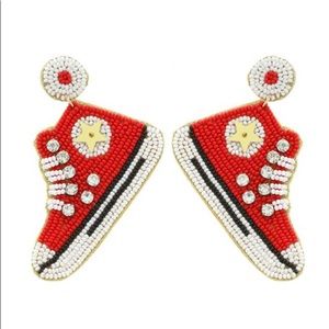 Retro chuck sneakers earrings